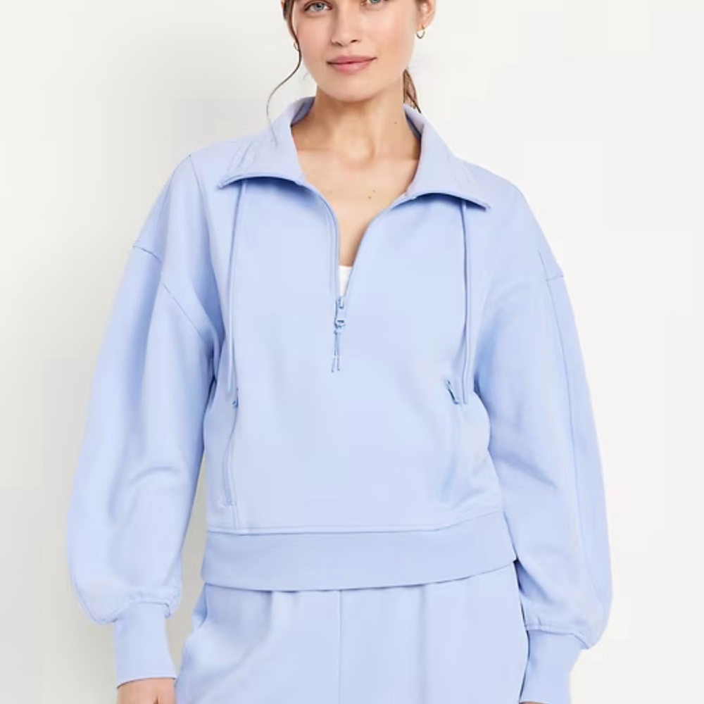 Women’s Old Navy Teal Dynamic Half Zip - Picture 2 of 3